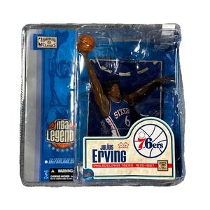 New In Box NBA McFarlane Legends Julius Erving Chase Variant Blue Jersey 76ers